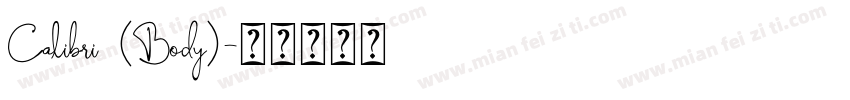 Calibri (Body)字体转换